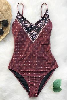 Cupshe Never Separate Print One-piece Swimsuit Mode Boho, Cute Bathing Suits, Striped One Piece, Costume Intero, Beach Swimwear, Cute Swimsuits, Beach Swimsuit, Live Life, Womens Swimwear