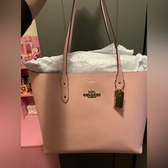 Brand New Pink Coach Town Tote Shoulder Bag Bags Coach, Coach Bags, Shoulder Bags, Bag Lady, Shoulder Bag, Brand New, Pink, Women Shopping, Color