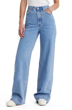 Levi's® Ribcage High Waist Wide Leg Jeans | Nordstrom Levis Wide Leg Jeans, Levi's Ribcage, Splash Zone, Ribcage Jeans, Levis Ribcage, High Waist Wide Leg Jeans, Copenhagen Style, Rib Cage, Levi Strauss