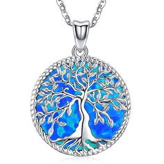 PRICES MAY VARY. DESIGN: Tree of Life is a symbol of immortality and healing. In addition, the sterling silver tree of life necklace is a symbol of positive energy, growth and strength, rebirth, a bright future, longevity, good health, and a fresh start on life. Wearing a tree necklace to return to nature, feel the connection with nature, and bring good health and richness inside. The significance of the leaves on the tree were thought to have mystical elements that heal the soul. MATERIAL: Ital Spiritual Engraved Jewelry As Gift, Spiritual Round Jewelry Gift For Mom, Engraved Spiritual Jewelry, Engraved Spiritual Jewelry For Gifts, Spiritual Pendant Jewelry For Birthday Gift, Spiritual Round Pendant Jewelry For Mother's Day, Spiritual Sterling Silver Necklace, Spiritual Sterling Silver Necklace Gift, Spiritual Sterling Silver Necklace Ideal For Gifting