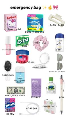 Middle School Essentials, School Emergency Kit, School Backpack Essentials, Middle School Survival, Preppy School Supplies, School Routine For Teens, Middle School Hacks, Pretty School Supplies