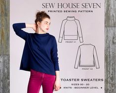 the sewing pattern for this blouse is easy to sew, and has long sleeves