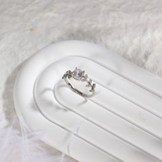 Olive Leaf Ring - Moissanite Diamong Ring - CZ Ring -Delicate Gift for Mum -Bridal Gift -Wedding Gift- Delicate Ring - US 6-9 💎💎----Diamond Ring----- Gemston：Moissanite Band：Silver 💎💎-----Description----- ♥Purchase any three products and enjoy a 20% discount on the total price. I will ask for the discount code in succession. ♥Most areas in the UK are delivered by Royal Mail, and most areas in the United States are delivered by USPS. Please contact me if you need DHL and UPS. ♥If you have any White Cubic Zirconia Diamond Ring For Proposal, White Cubic Zirconia Ring For Proposal, White Brilliant Cut Flower Ring For Wedding, Silver Moissanite Ring For Proposal, Silver Moissanite Wedding Proposal Ring, White Flower Ring With Diamond Accents For Wedding, Silver Solitaire Crystal Ring For Proposal, White Cubic Zirconia Cluster Ring For Wedding, Silver Diamond Birthstone Ring For Proposal