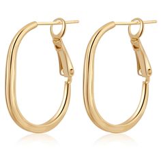 PRICES MAY VARY. 【FRIENDLY MATERIAL】Thick gold hoop earrings.All the metals we use are lead free nickel free hypoallergenic.Earrings come in 14K gold filled over brass.High polished surface,smooth and easeful. Prevent allergy,safe safety and lightweight to wear. 【UNIQUE SIZE】Small gold hoop earrings are 27mm*25mm in size.Each earring weighs only 3.9 grams,high-quality waterproof gold hoop earrings.lightweight and firm,light exercise will not fall off, the ears are comfortable Wear for a day. 【GI Rectangle Hoop Earrings, Thick Gold Hoop Earrings, Thick Gold Hoops, Chunky Gold Hoop Earrings, 14k Gold Hoop Earrings, Small Gold Hoop Earrings, Light Exercise, Small Gold Hoops, Hoop Earrings Gold