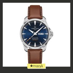 in stock Timeless Blue Watch Accessories For Everyday Use, Modern Leather Watch With Chronometer, Timeless Leather Automatic Watch, Luxury Blue Watches For Everyday Use, Luxury Blue Everyday Watch, Luxury Blue Watch For Everyday Use, Classic Leather Watches With Date Indicator, Modern Blue Leather Watch Accessories, Classic Leather Watch With Date Indicator