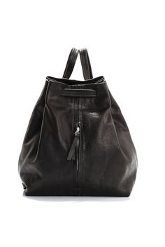 Classic black backpacks are always in style and the drawstring look has been popular for decades. Have this MAYKO bag in your collection for traveling, days trips, events, and even for errands! Black Backpacks, Soft Leather Backpack, Everyday Casual Outfits, Stylish Backpacks, Backpack Straps, Everyday Bag, Sewing Bag, Black Backpack, Metal Buckles