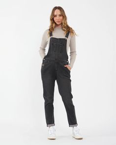 Denim Overalls - Black Overalls Black, Maternity Overalls, Winter Maternity Outfits, Black Overalls, Cozy Style, Baby Shower Dresses, Nursing Tops, Pregnancy Outfits, Nursing Dress