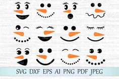 snowman faces svg files