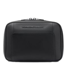 Bric's Porsche Design Roadster Leather Wash Bag Luxury Business Pouch Bag, Black Rectangular Office Pouch, Rectangular Black Office Pouch, Black Leather Rectangular Pouch, Designer Black Rectangular Case Bag, Designer Leather Shoulder Pouch, Designer Black Bag With Rectangular Case, Designer Black Bags With Rectangular Case, Luxury Formal Shoulder Bag Pouch