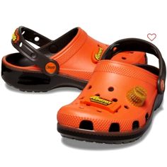 New Crocs Reese's Classic Clog Color Orange/Espresso Easy To Clean And Quick To Dry. Boys And Girls Brand New With Tag And Original Box Orange Synthetic Clogs With Round Toe, Orange Casual Synthetic Clogs, Orange Synthetic Casual Clogs, Casual Orange Synthetic Clogs, Casual Orange Clogs With Round Toe, Casual Orange Round Toe Clogs, Slippers For Girls, Crocs Shoes, Orange Color