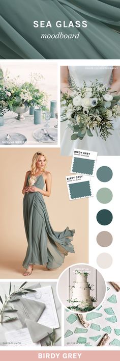 the color scheme for an ocean themed wedding