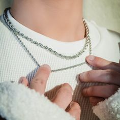 I designed the unisex Heirloom Bold Necklace with an intricate rope chain - elegant, classic, and a symbol of inclusivity and togetherness. With its distinctive twist, this is a necklace for romantics and rebels, and those who love losing themselves in a good story. Specs & Sizing High quality recycled stainless steel necklace Gold version is thick plated with 14k gold for quality 5mm rope chain Heirloom Necklace, Ear Party, Goddess Necklace, Bold Necklace, Soft Layers, A Symbol, Steel Necklace, Stainless Steel Necklace, Layered Look