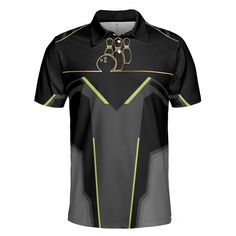 Strike Black And Golden Pattern Polo Shirt – Bowling Men Polo Shirt – Gifts To Get For Your Dad – Father’s Day Shirt – Excoolent. The Polo shirt is a classic item of clothing in every wardrobe, as they offer an ideal option for males who prefer dressing more casually, yet still, look professional and neat.... Fitted Collared Top For Sports Events, Sports Collared Top With Team Name, Black Moisture-wicking Polo Shirt For Team Events, Sports Polo Collar Tops With Graphic Print, Black Polo Shirt With Graphic Print, Black Polo Collar Top With Graphic Print, Black Fan Apparel Tops For Team Events, Black Fan Apparel Tops For Sports Events, Black Fitted Polo Shirt For Sports