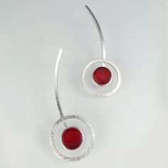 red traffic light glass Red Traffic Light, Soldering Jewelry, Artful Home, Traffic Light, Abstract Expressionist, Simple Earrings, Fine Silver, Early 20th Century, Precious Metals