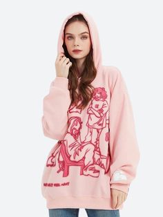 Wrap yourself in the essence of laid-back luxury with this soft-hued hoodie. Featuring bold, conversation-starting graphics, it's a statement piece that whispers comfort and shouts originality. Whether it's a chill day in or a casual stroll out, this hoodie promises to be your go-to for those 'vaguely feel many' moment