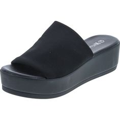 Nature Breeze Function-01 Black Womens Sandals 10 New Black Platform Wedge Sandals For Spring, Black Platform Wedge Sandals With Open Toe, Black Open Toe Platform Wedge Sandals, Black Casual Platform Slippers For Spring, Casual Black Platform Slippers For Spring, Comfortable Synthetic Wedge Sandals With Round Toe, Black Leather Wedge Sandals For Summer, Black Closed Toe Wedge Sandals For Spring, Comfortable Black Platform Slippers For Summer