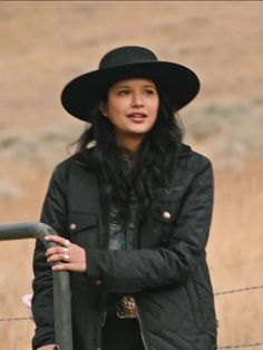 Monica Dutton, Tanaya Beatty, Yellowstone Series, Black Cotton Jacket, Black Quilted Jacket, Leather Store, Custom Jacket, Biker Leather, Poncho Sweater