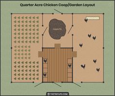 a chicken coop layout with the floor plan