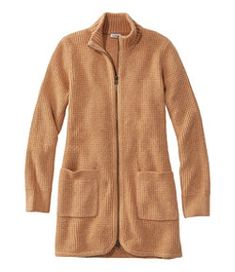 #LLBean: Women's SuperSoft Waffle Sweater, Coatigan Cozy Waffle Knit Long Sleeve Outerwear, Winter Waffle Knit Outerwear For Loungewear, Cozy Waffle Knit Spring Outerwear, Fall Outerwear For Layering With Waffle Knit, Cozy Waffle Knit Cardigan For Fall, Cozy Outerwear With Zipper Closure For Loungewear, Ll Bean Sweater, Womens Sweater Coats, Christmas Gift Inspiration