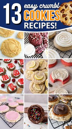 the collage shows different types of cookies