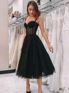 MC071,Cute Straps Short Prom Dress Black Fairy Vintage Homecoming Party Dresses · More Cheer Dress · Online Store Powered by Storenvy Tulle Short Dress, Tea Length Prom Dress, Dresses Hoco, Prom Dress Black, Graduation Party Dresses, Gaun Fashion, 파티 드레스, Dresses Tight, Black Prom Dress