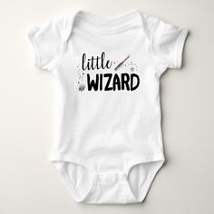 Harry Potter | Little Wizard Baby Bodysuit - tap, personalize, buy right now! #BabyBodysuit #harry #potter, #hogwarts, #potter #baby, Customizable Fitted Onesie For First Birthday, Cute Unisex Bodysuit For Birthday, Customizable Fitted Playful Onesie, Customizable Cotton Onesie For First Birthday, Customizable Playful Onesie For Playtime, First Birthday Bodysuit With Letter Print, First Birthday Fitted Bodysuit With Letter Print, Playful Customizable Onesie For Playtime, Fitted Bodysuit With Name Print For First Birthday