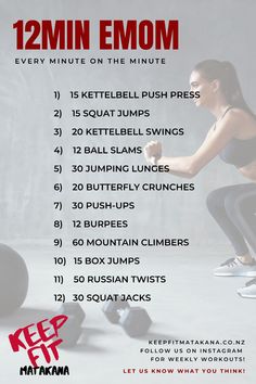 Workout, fitness Dumbell Emom Workout, 30 Min Emom Workout, 20 Min Emom Workout, At Home Emom Workout, Kettlebell Emom Workout, Full Body Emom Workout, Emom Kettlebell Workout, Emom Workout Weights, Crossfit Emom