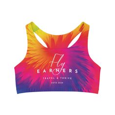 This Fly Earners sports bra is made to keep you stylishly comfy and well supported during peak performance. Made with 82% Microfiber Polyester and 18% Spandex, these bras strike the perfect balance between softness and stretchiness. The durable fabric delivers medium support while your custom ideas can cover the entire surface of the bra, making it a highly unique item for sports enthusiasts. .: Soft to the touch .: Runs true to size .: Material: 82% Microfiber Polyester 18% Spandex .: Durable and stretchy fabric (7.5 oz /yd² (250 g/m .: Assembled in the USA from globally sourced parts Bra Making, Bra Items, Custom Ideas, Seamless Sports Bra, Sport Bh, Sport Bra, Peak Performance, Bra Lingerie, Parfait