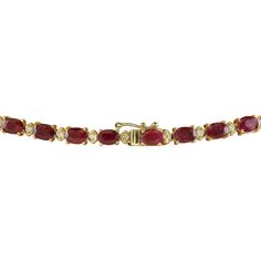 Stamped: 14K Total Necklace Weight: 25.4 GramsLength: 17 Inches Ruby Weight: 31.81 Carat (6.00x4.00 Millimeter)Diamond Weight: 1.50 Carat (F-G Color, VS2-SI1 Clarity Face Measures: 6.00 Millimeter SKU: [600022] Classic Ruby Necklaces For Formal Occasions, Elegant Gold Ruby Gemstones, Elegant Gold Gemstones With Prong Setting, Classic Red Diamond Necklace For Anniversary, Classic Yellow Gold Gemstones With Diamond Accents, Gold Diamond Necklace, Gold Diamond, Diamond Necklace, Gold Bracelet