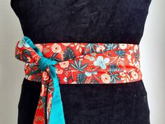 "Red fabric belt inspiration Obi. Adjustable belt. Dimensions :  Belt : ~ 84.252\" Width of the central part ~3.543\" Machine-washable 40o. Thank you for visiting my shop !" Belt Inspiration, Flowers Japanese, Cincher Belt, Leather Wrap Belt, Unisex Christmas Gifts, Handmade Belts, Obi Belt, Soft Dress, Woven Belt