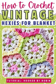 Hexagon Projects, Crochet Hexagon Blanket, Granny Hexagon, Crochet Star Stitch, Crochet Colorful, Glove Pattern, Crochet Hexagon, Crochet Fingerless Gloves