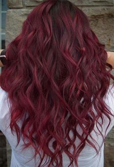 Ruby Red Hair Color, Plum Red Hair, Burgundy Hair Color Ideas, Burgundy Red Hair, Red Hair Color Shades, Burgundy Hair Dye, Burgundy Hair Color, Maroon Hair