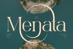 an aerial view of the water and land with text overlaying it that reads, merataa