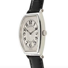 DETAILSManufacturer: Patek PhilippeModel: GondoloReference Number: 5098P-001Movement: Manual winding Condition: UnwornGender: Men’s/unisexTime Period: -Retail / Compare-At Price: $49,100Our Best Price: $33,400CALIBERMovement: -Caliber: 25-21 REC Jewels: 18CASECase Material: PlatinumCase Diameter: 42 mm x 32 mm Thickness: 8.9 mmWaterproof: 100 ft. / 30 m.Water Resistance: 3 ATMMaterial Bezel: Fixed platinumGlass: Sapphire crystalDial: Rhodiumed, cambered, hand-Guilloched, silver grey gilt Dial Nu Black Bracelets, Luxury Watch, Patek Philippe, Watch Collection, Display Case, Jaeger Watch, Store Design, Gold Color, Platinum