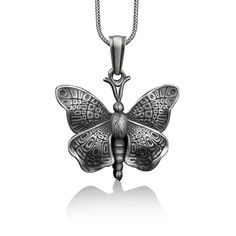 Butterfly nature inspired necklace for girlfriend, 3d butterfly pendant in 925 silver, Dainty necklace for wife birthday These 925K Sterling Silver Necklace photos are taken with original and every item has handmade engraving details. It's very elegant and classy for everyday use but also can be preferred as a gift for friends and family for an eternal memorial. We prepared a new collection for your loved ones which is a gift selection from BySilverStone and you can find the best present for eve Nature-inspired Butterfly Charm Necklaces, Nature-inspired Sterling Silver Butterfly Jewelry, White Gold Butterfly Pendant Necklace For Gift, Silver Butterfly Nature-inspired Jewelry, Silver Butterfly Pendant Necklace For Her, Silver Butterfly Pendant Necklace As Gift For Her, Silver Butterfly Necklace For Anniversary, Butterfly Pendant Necklace As A Gift, Butterfly Pendant Necklace For Gifts