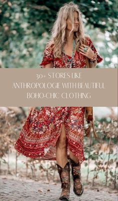 Chic stores Boho Fashion Inspiration, How To Dress Boho Chic, Boho Style Over 40 Women, Boho Style Work Outfits, Southwestern Clothing For Women, Boho In Your 40s, Over 40 Boho Style, Hippy Clothes For Women, Boho Style For Short Women