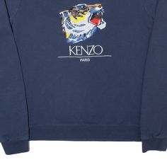 Item is in good used condition. >Size: S >Armpit To Armpit: 19" >Armpit To Cuff: 19" >Collar To Hem: 23" Kenzo Paris, Sweatshirts Women, Cuff, Paris, Collar, Sweatshirts, Blue