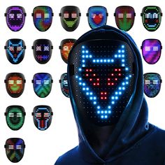 PRICES MAY VARY. Ultimate LED Mask for All Ages : This LED mask, designed for both adults and teens, features a full-face design with an adjustable strap, making it perfect for Halloween cosplay, masquerades, birthdays, parties, Halloween, Christmas, carnivals, electronic music festivals, and more. Lightweight and comfortable to wear, it’s an impressive and unique gift that's sure to be the highlight of any event. It's the ultimate choice for costume and cosplay enthusiasts High-Performance LED Light Up Mask, Costumes Scary, Halloween Led Lights, Mask For Halloween, Electronic Music Festival, Led Face Mask, Scary Mask, Led Mask, Scary Halloween Costumes