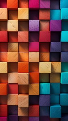 an image of colorful cubes that can be used as wallpaper