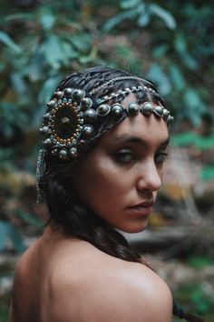 Headdress, fusion bellydance, headpiece, tribal fusion headpiece, kuchi, boho headpiece, boho headdress, festival, kuchi headdress, boho Nordic Wedding, Boho Headpiece, Mannequin Art, Ethnic Chic, Dance Hairstyles, Vintage Inspired Wedding, Head Piece, Belly Dancers, Boho Festival