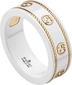 Gucci Icon White Zirconia Ring | Nordstrom Gucci Ring, Jewelry Logo Design, Icon White, Jewelry Logo, Gucci Jewelry, Zirconia Rings, Gold Rings Fashion, Monogram Ring, Dessin Adorable