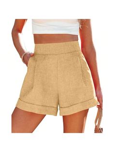 About this item
✿[Material]:The women bermuda shorts is made of lightweight, breathable material,which are anti-static, non-balling, and resistant to deformation, great quality with relaxed loose fit style, quite comfortable to wear for warm / hot weather.
✿[Features]: Women high waist shorts with pleated front ,side zipper and back elastic waistband for moderate stretchy fit ,wide leg, rolled hem and two pockets , classic color leisure always leads the fashion trend.
✿[Match]:Women shorts for s Stretch Bermuda Shorts With Pockets For Summer, Summer Stretch Bermuda Shorts With Pockets, Summer Short Pants In Solid Color, Solid Color Short Summer Pants, Solid Summer Bermuda Shorts, Beige Shorts For Summer, Solid Bermuda Shorts With Built-in Shorts, Beige Athletic Shorts With Built-in Shorts For Summer, High Waist Athletic Shorts With Pockets For Spring