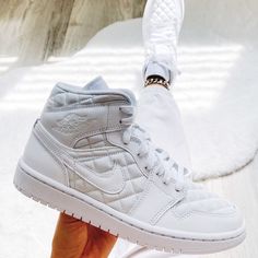 Nike Air Jordan 1 Mid Rare Sneakers New With Box Custom White Jordans, Air Jordan 1 Mid Triple White, Air Jordan Outfit, Nike Air Jordans Outfit, Nike Shoes Blue, Mid Sneakers, New Nike Air Force, Black Nike Shoes, Rare Sneakers