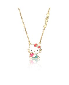 in stock Trendy Pink Hello Kitty Jewelry, Cute White Hello Kitty Jewelry, Adjustable Hello Kitty Jewelry, Hello Kitty White Necklace For Gift, White Hello Kitty Necklace For Gift, White Hello Kitty Necklace Gift, Personalized Cute Rose Gold Necklace, Cute White Charm Necklace With Adjustable Chain, Cute White Jewelry With Adjustable Chain