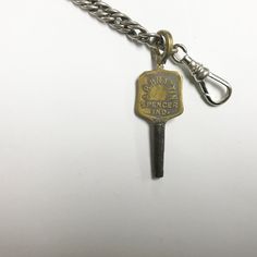 "e577 Antique Sterling Silver Vest Pocket Watch Link Chain Spring Clasp Key Pendant PLEASE READ ENTIRE DESCRIPTION BEFORE PURCHASING Pre-owned vintage item. Great condition for it's age. Partial discoloration. Sold as is, as seen on pictures, no returns on vintage/antique items. We do not alter/polish antique items (unless requested by buyer) and try to keep items as original as possible. Antique Sterling Silver Silver Tone Pocket Watch Chain. Spring clasp for Pocket watch, Belt/Button/Pocket Ho Vintage Metal Pocket Watch Engraved, Vintage Metal Engraved Pocket Watch, Vintage Engraved Metal Pocket Watch, Vintage Metal Pocket Watch With Chain, Vintage Silver Pocket Watch With Chain, Silver Vest, Watch Belt, Pocket Watch Chain, Sterling Silver Chain Necklace