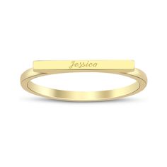 14k Gold Stick Band Engravable Ring is the best for who like to be dainty and classy look with jewelry. Also good news that it's personalized for your loved ones! One word, letter or number combination can be stamped on the ring if you want. Please note your personalization during checkout. 14k Gold Wide Band Engravable Ring is also avaliable: https://www.etsy.com/listing/1351788904/ 14k Gold Hexagon Initial Ring is also avaliable: https://www.etsy.com/listing/1365734553/ 14k Gold Bold Initial R Classic 14k Gold Personalized Stackable Rings, Elegant Personalized 14k Gold Stackable Rings, Personalized Classic 14k Gold Stackable Rings, Classic Yellow Gold Personalized Stackable Rings, Classic Personalized Stackable Rings In Yellow Gold, Classic Personalized Yellow Gold Stackable Rings, Minimalist Engraved Yellow Gold Ring With Name, Minimalist Yellow Gold Engraved Name Ring, Elegant Yellow Gold Stackable Rings With Engraving Option