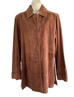 Coldwater Creek Woman's Sz M Brown Suede Leather Button Front Long Jacket  | eBay Brown Suede Leather Jacket, Suede Leather Jacket, Women Jacket, Long Jacket, Coldwater Creek, The Limited, Brown Suede, Leather Coat, Simple Way