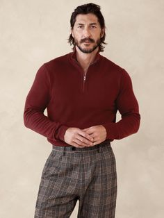 Raoul Italian Merino Sweater | Banana Republic Red Sweater Outfit, Gender Neutral Style, Classy Outfits Men, Berlin Fashion Week, Gay Fashion, Merino Sweater, Berlin Fashion, Neutral Style, Men's Sweaters