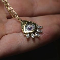 14k Gold Personalized Eye and Marquise Moissanite Necklace - Etsy Turkey Gift Marquise Necklace With Diamond Eyes, Luxury Mystical Gold Necklace, Gold Amulet Jewelry With Diamond Eyes, Gold Spiritual Necklace With Diamond Eyes, Elegant Yellow Gold Eye-shaped Necklace, Fancy Clothing, Moissanite Necklace, Sparkly Things, Body Piercing Jewelry