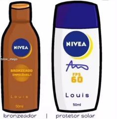 three different types of sunscreens are shown in this graphic above the same image